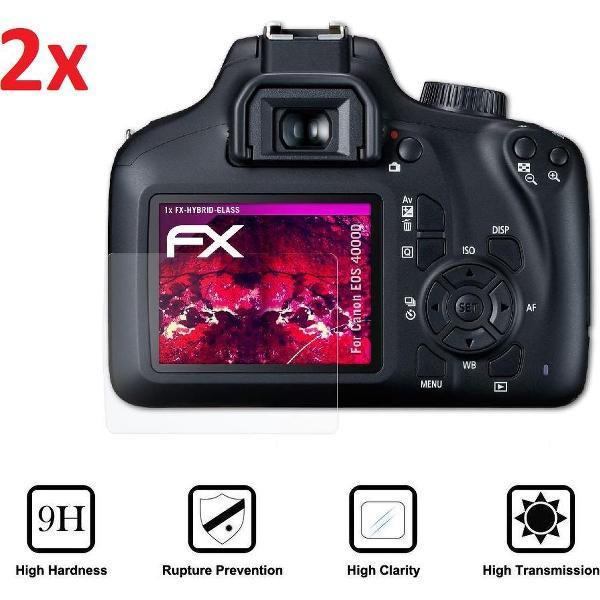 2X Tempered Glass Screen Protector Voor Canon EOS 4000D - Ultradun Gehard Glas
