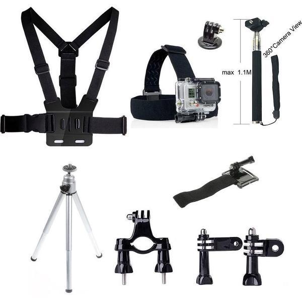 9 in 1 Accessories Kit voor GoPro Hero 4/3+/3/2/1 en Actioncam