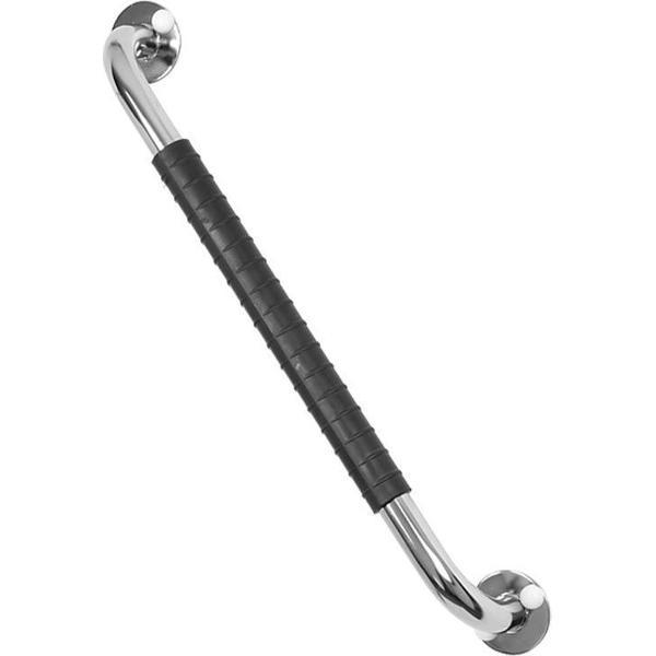 Badkamer-toilet handgreep met kunststofgrip 45 cm RVS gepolijst