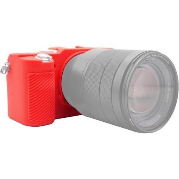 PULUZ zachte siliconen beschermhoes voor Sony A7C / ILCE-7C (rood)