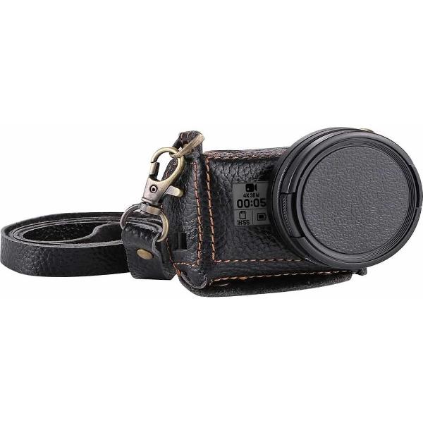 PULUZ voor GoPro HERO7 Black / 6/5 Litchi Texture lederen behuizing - Zwart