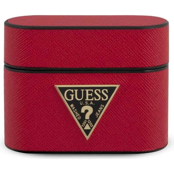 GUESS Saffiano Apple AirPods Pro Case Hoesje - Rood