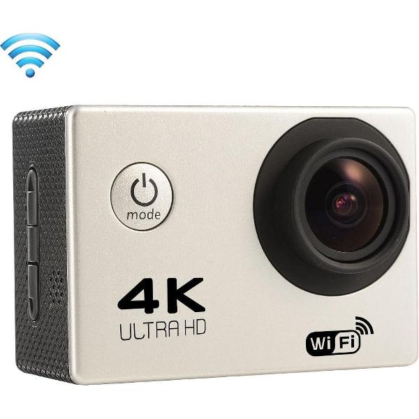 F60 2,0 inch scherm 170 graden groothoek wifi sport actiecamera camcorder met waterdichte behuizing, ondersteuning 64GB micro SD-kaart (zilver)