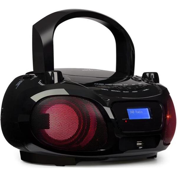 auna Roadie DAB - CD speler - DAB/DAB+ FM radio - LED discolicht - USB MP3/WMA - Bluetooth versie 3.0