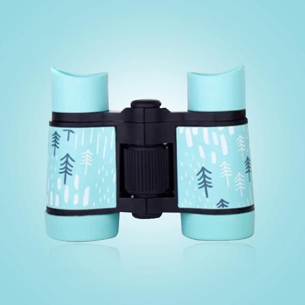 Kinderverrekijker met rubberen grip Blauw met koord, Kleurvolle Verrekijker voor kinderen, Kinder verrekijker, cadeau voor kinderen, kinder speelgoed