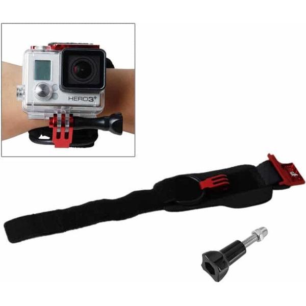 TMC HR177 Wrist Mount Clip-riem voor GoPro HERO4 / 3 +, riemlengte: 31 cm, HR177 (rood)