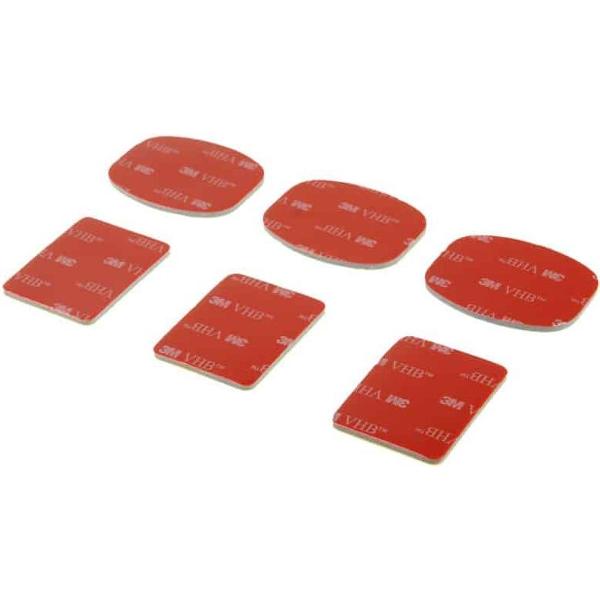 ST-14 3 x paar 3M zelfklevende bladenset voor GoPro HERO6 / 5/5 sessie / 4 sessie / 4/3 + / 3/2/1, Xiaoyi en andere actiecamera's Helmmontage (rood)