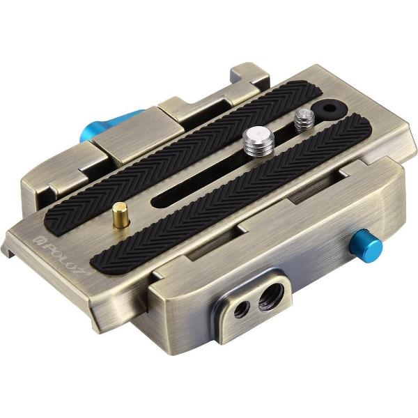 PULUZ Quick Release Clamp Adapter + Quick Release Plate voor DSLR- en SLR-camera's (goud)