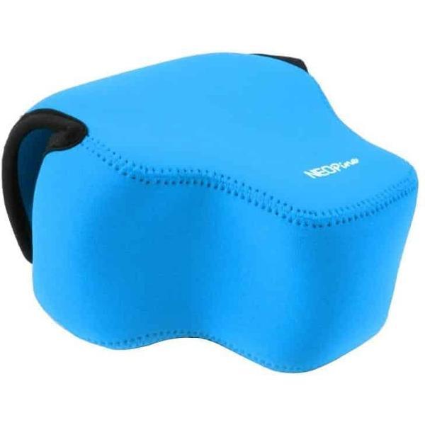 NEOpine Neopreen schokbestendige zachte draagtas met haak voor Panasonic FZ1000 camera (blauw)