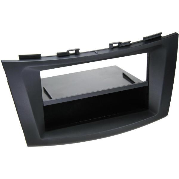 2-DIN Paneel met aflegbakje. Suzuki Swift 2010-2015 Kleur: Zwart