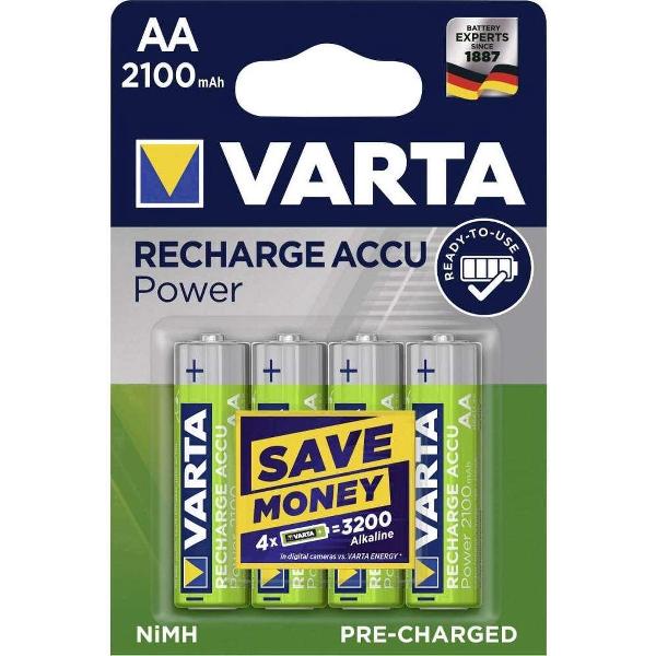 Varta - 4 x AA Ready 2 Use Recharge Accu - 2100 mAh