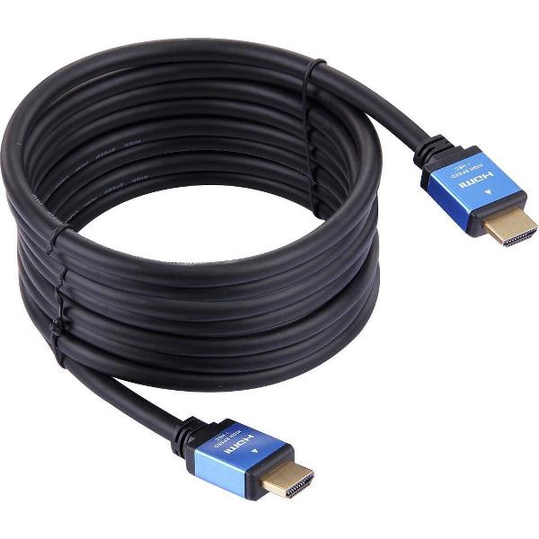 HDMI kabel 10 meter 4K - HDMI naar HDMI - 2.0 versie - High Speed - HDMI 19 Pin Male naar HDMI 19 Pin Male Connector Cable - Blue line