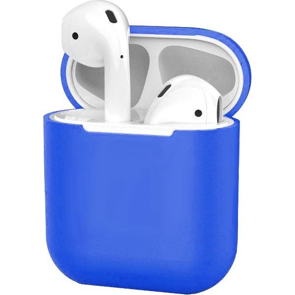 Hoes voor Apple AirPods 1 Case Siliconen Hoesje Ultra Dun - Blauw