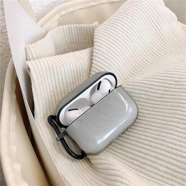 Airpods pro hoesje - Grijs - Transparant - case
