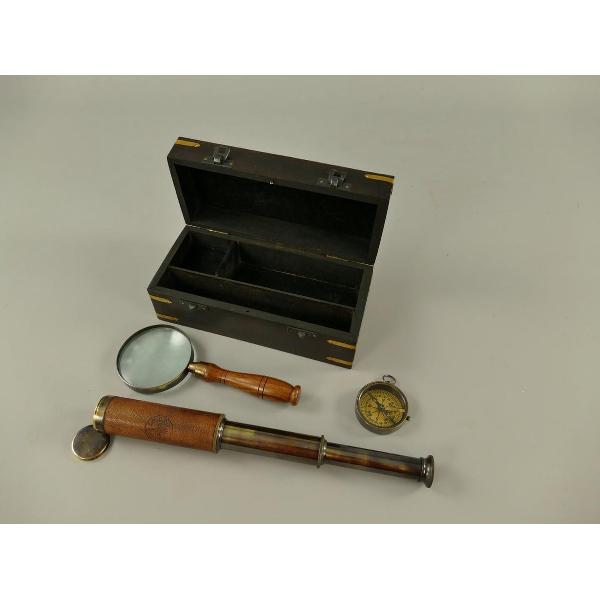 Nautische instrumenten - Maritieme set - Vintage look - 9 cm hoog