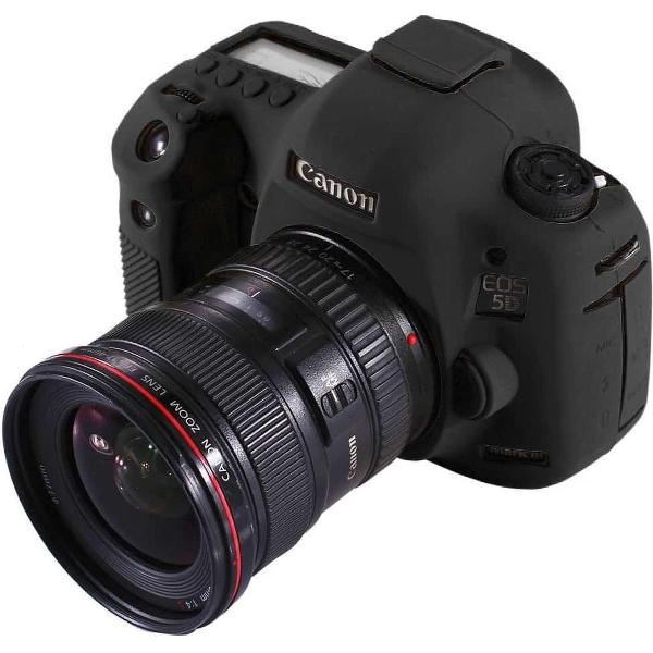 PULUZ Zachte siliconen beschermhoes voor Canon EOS 5D Mark III / 5D3 (zwart)