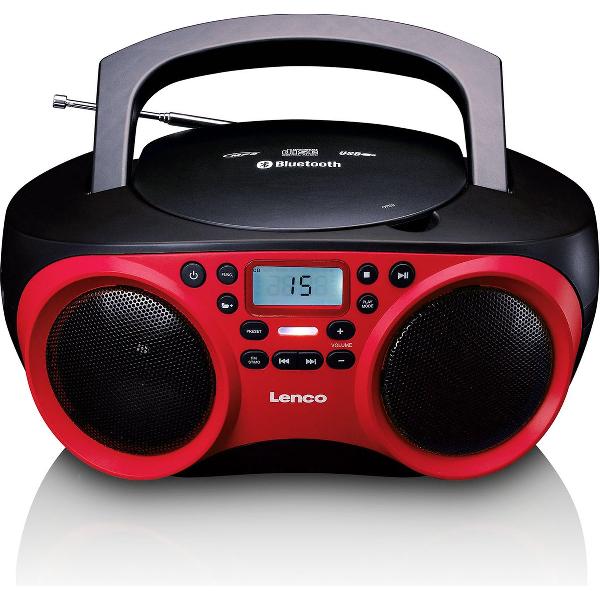 Lenco SCD-501 - Radio CD-speler met Bluetooth, USB en MP3 - Rood