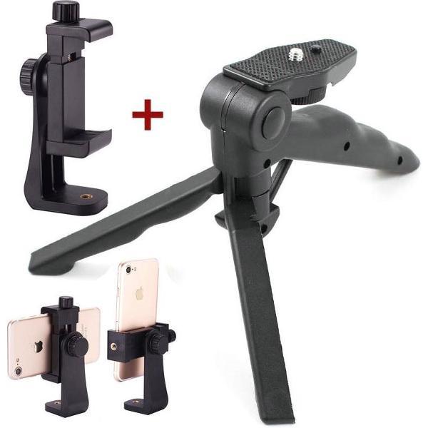 Draagbare Camera Tafel Statief met Prof Smartphone telefoon houder Voor Camera en Telefoon