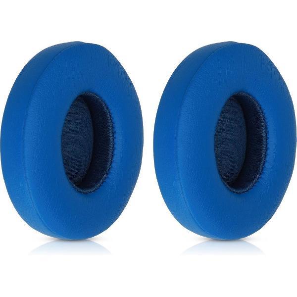 kwmobile 2x oorkussens voor Beats Solo 2 Wireless / 3 koptelefoons - imitatieleer - voor over-ear-koptelefoon - lichtblauw