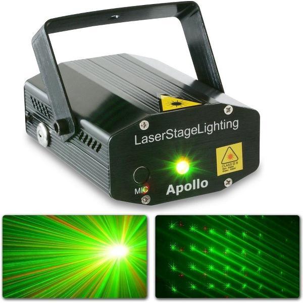 Laser lichteffect - BeamZ Apollo sterrenhemel laser lichteffect met rode en groene laserstralen - 170mW