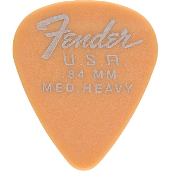 Fender 351 Dura-Tone picks, set van 12, 0,84 mm, Butterscotch blonde