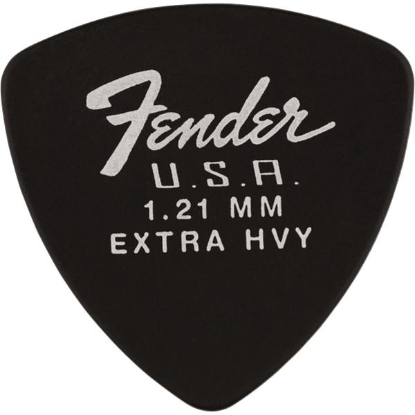 Fender 346 Dura-Tone Picks, set van 12, 1,21 mm, swart