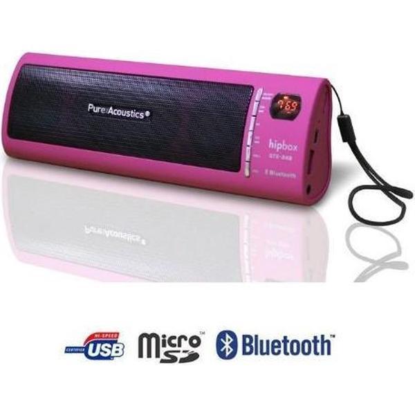 Pure Acoustics Hipbox GTX 24 Bluetooth speaker en FM radio - Pink