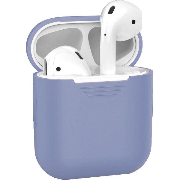 Siliconen Bescherm Hoesje Case Cover voor Apple AirPods 1 Hoes Lila