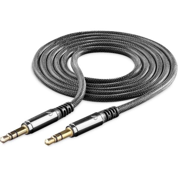 Cellularline LAAUXMUSICK 1m 3.5mm 3.5mm Zwart audio kabel