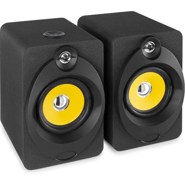 Studio speakers - Vonyx XP50 stereo studio speakers 100W met o.a. Bluetooth en mp3 speler - 2 weg - 5,25 inch woofers - 100W
