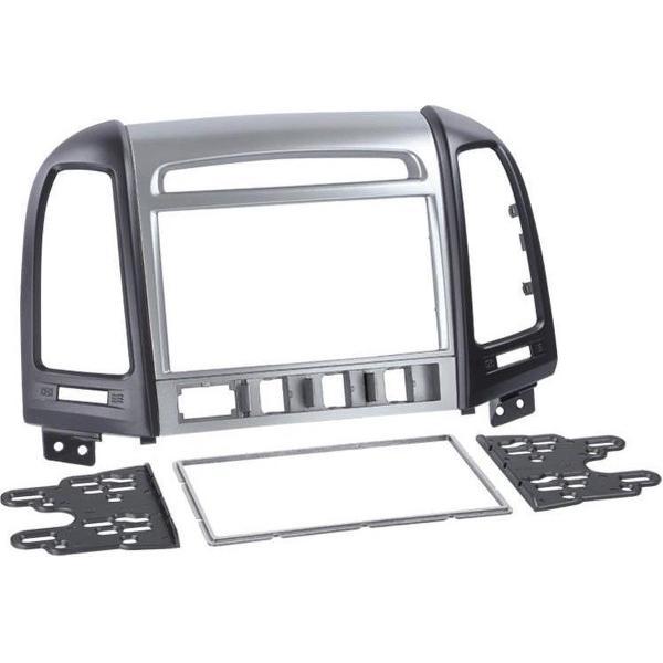2-DIN paneel Hyundai Santa Fe 2011- silver/zwart