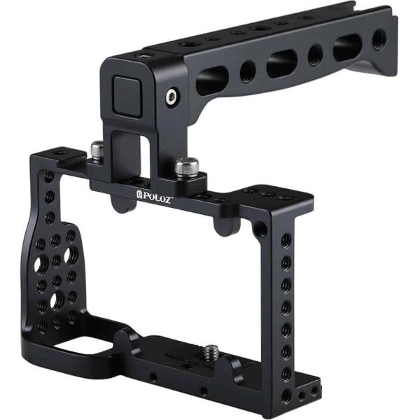 PULUZ Camera Cage Handle Stabilizer voor Sony A6300 / A6000 (zwart)