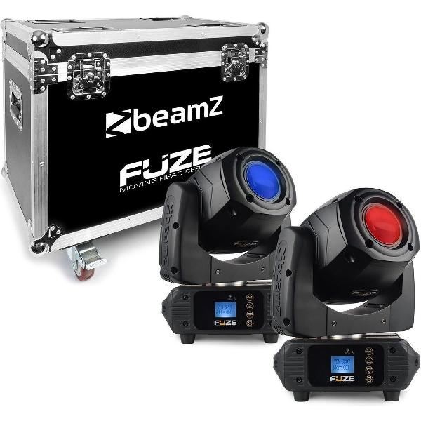 Moving head lichtset - BeamZ FUZE75S spot moving head lichtset met 2 FUZE75S moving heads in flightcase