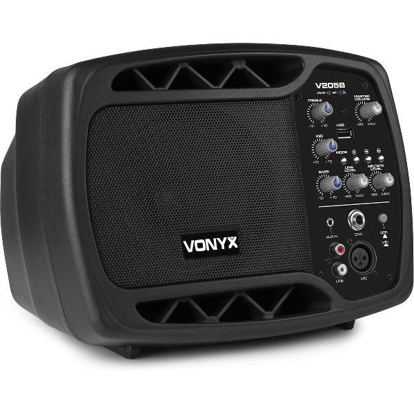 Studio monitor actief - Vonyx V205B - Actieve studio monitor speaker 80W met Bluetooth, USB mp3 speler en gitaaringang - Perfect voor de beginner