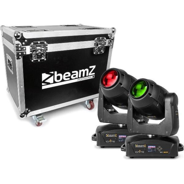 BeamZ Set van 2 IGNITE180B LED Moving Heads in flightcase
