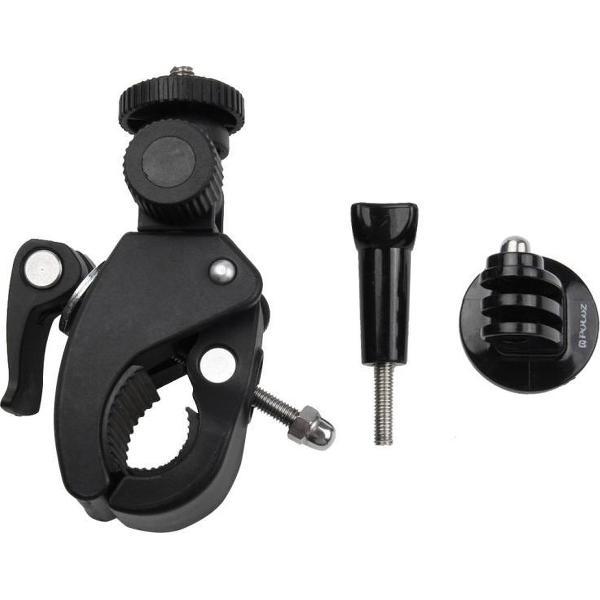 PULUZ motorfiets Fietsstuurhouder met Tripod Mount & schroeven voor GoPro HERO 7 / 6 / 5 / 5 session / 4 session / 4 / 3+/ 3 / 2 / 1 Xiaoyi nl andere actie Cameras(zwart)
