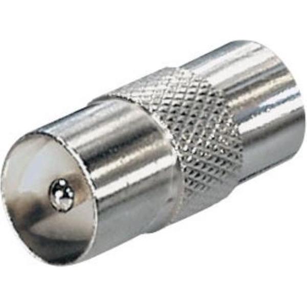 S-Impuls IEC (m) - IEC (v) coax adapter / metaal