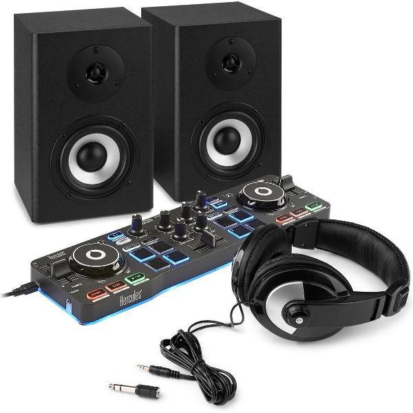 DJ set - Hercules DJControl Starlight beginnerskit - Alles voor de beginnende DJ! - Incl. DJ controller, Serato Lite software, speakers en kabels - Plug and play!