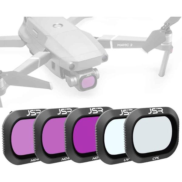 JSR Drone 5 in 1 UV + CPL + ND4 + ND8 + ND16 lensfilter voor DJI MAVIC 2 Pro