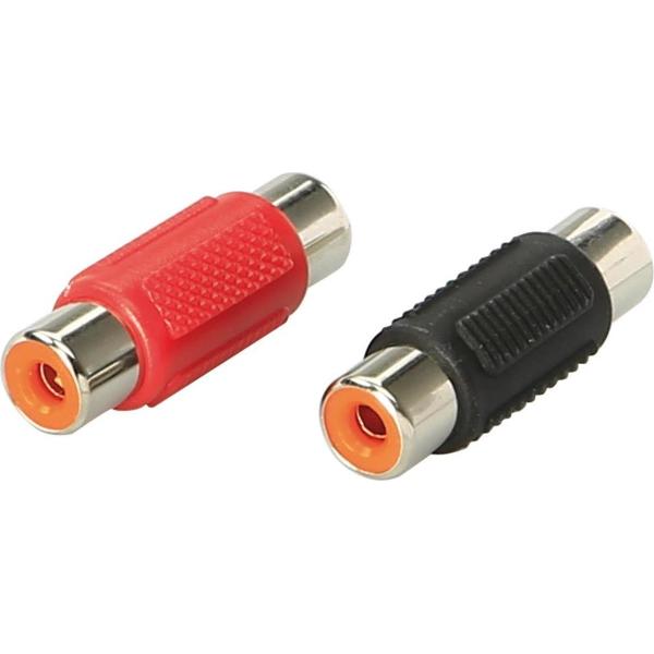 RCA connector female 1 x red / 1 x zwart