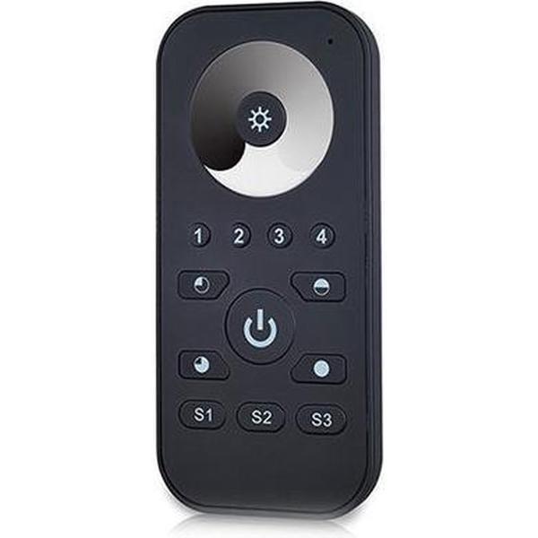 Groenovatie LED Touch Enkelkleurige RF Afstandsbediening - 4 Zones - Zwart - Pro