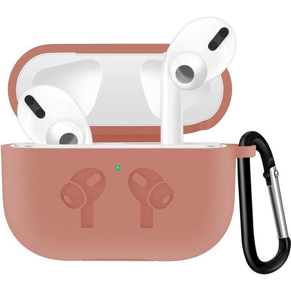 Case Cover Voor Apple Airpods Pro- Siliconen Diverse Kleuren | Lichtroze | Watchbands-shop.nl