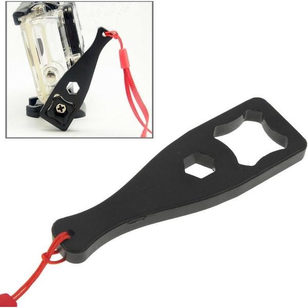Universele schroef staaf schroefdop moersleutel gereedschap met lanyard voor GoPro NIEUWE HERO / HERO6 / 5/5 sessie / 4 sessie / 4/3 + / 3/2/1, kunststof