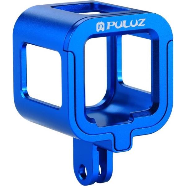 PULUZ Behuizing Shell CNC Aluminium Beschermende Kooi met Verzekering Frame voor GoPro HERO5 Sessie / HERO4 Sessie / HELD Sessie (Blauw)
