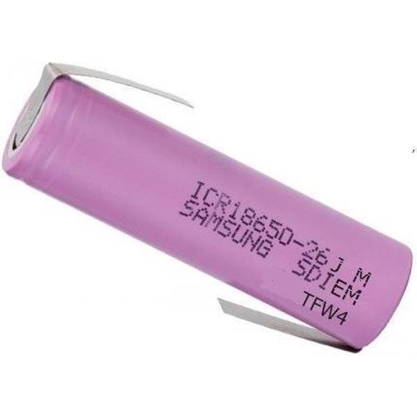 1 Stuk - Z-Soldeerlippen - 18650 Samsung ICR18650-26J 5.2A