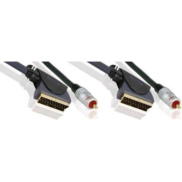 Profigold DVD 2in1 | Scart naar Scart 1.5m en Coax Tulp naar Tulp 1m
