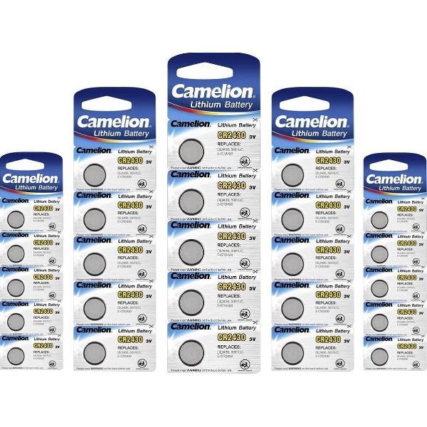 25 Stuks (5 blisters a 5st) - Camelion CR2430 lithium knoopcel batterij