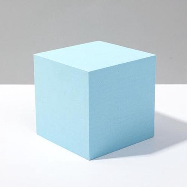 8 STKS Geometrische Kubus Foto Rekwisieten Decoratieve Ornamenten Fotografie Platform, Kleur: Groot Lichtblauw Vierkant