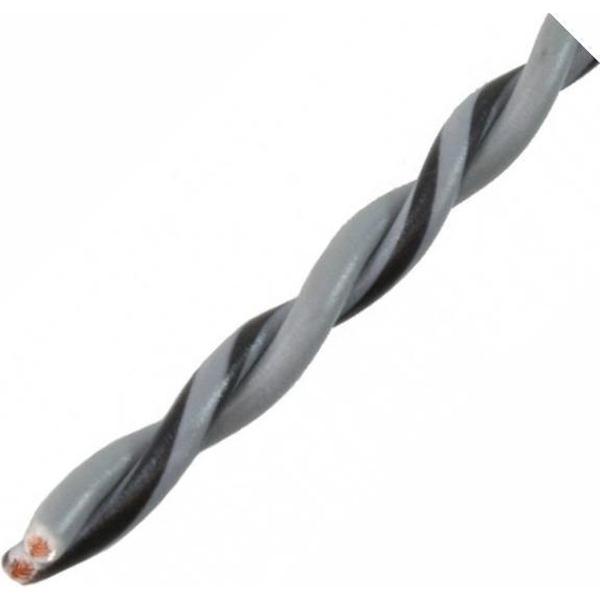 AUDIO SYSTEM Gedraaide luidsprekerkabel. Grijs. 2x 2,50 mm² . 100 mtr per rol