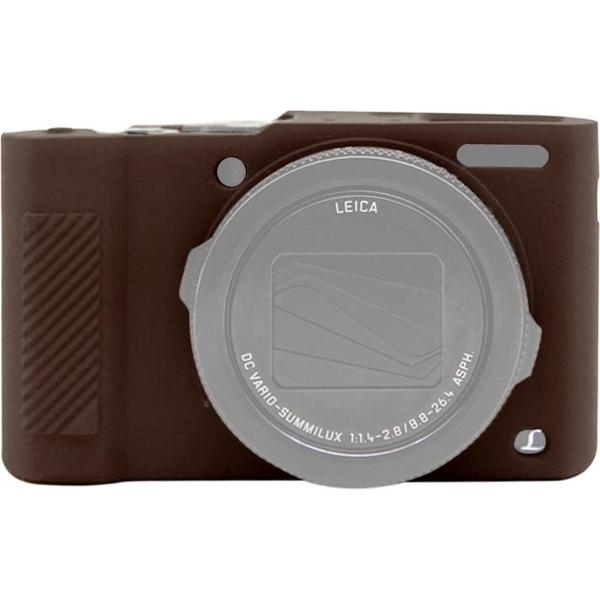 PULUZ zachte siliconen beschermhoes voor Panasonic Lumix LX10 (koffie)